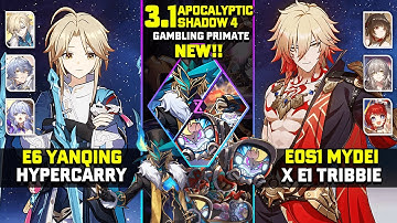 E6 Yanqing Hypercarry & E0S1 Mydei x Tribbie  | Apocalyptic Shadow 4 v3.1 | Honkai Star Rail.