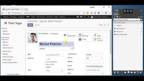 3CX Odoo integration (Development is in progress)