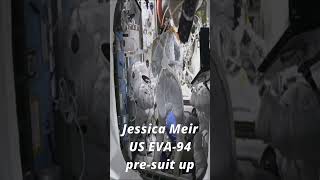 Astronaut Jessica Meir pre-suit up #shorts #astronaut #iss