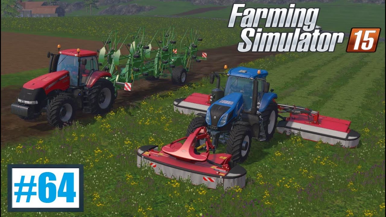 Koszenie I Zgrabianie Trawy Farming Simulator 15 64 Gameplay Pl Youtube