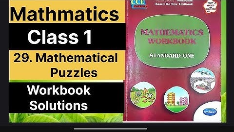 29. Mathematical Puzzles | class 1 | Maths | English semi english | workbook solutions |new syllabus