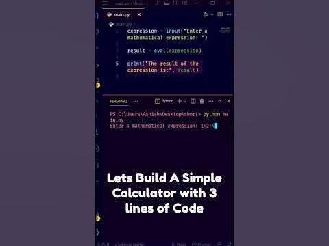 Eval Function in python | Build a simple calculator in just 3 lines # ...