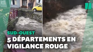 Le Sud-Ouest encore frappé par des inondations, 5 départements en vigilance rouge
