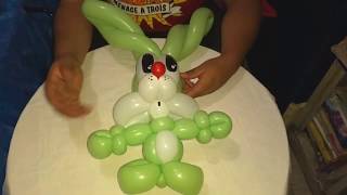 Como hacer un conejo con globos/How to make a rabbit with balloons