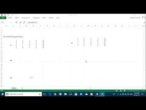 Video: Hoe Een Matrix Te Berekenen In Excel