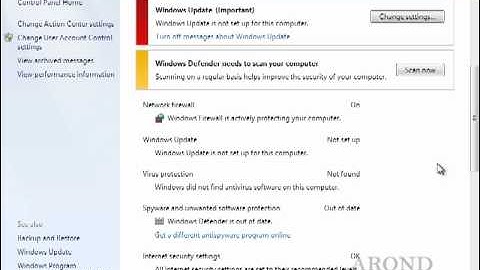 Using Windows 7 - Check Action Center for Security Problems