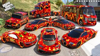 GTA V - Stealing Lava Supercars with Franklin! (Real Life Cars #98)