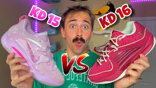 WHICH SHOE IS BETTER??? | KD 15 VS KD 16!