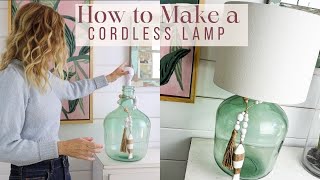 How to Make a Cordless Lamp (Easy DIY)