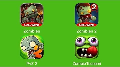 Call of Mini Zombies, Call of Mini Zombies 2, Plants vs Zombies 2, Zombie Tsunami [iOS Gameplay]
