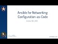 Ansible for Networking: Configuration-as-Code