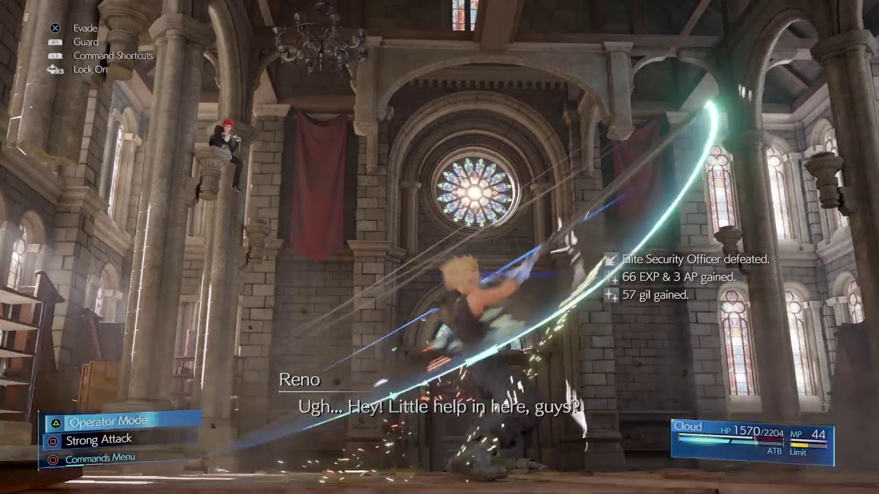 FINAL FANTASY VII REMAKE_Pre-battles with Reno at Sector 5 Church