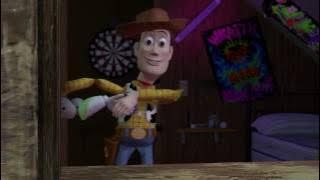 Toy story Woody fails to escape Sids house