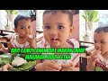 Makanan jadul ketan kukus favoritnya anamta si anak bule pakistan sampai ngga mau udahan 