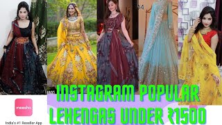 Instagram popular Lehengas review|Meesho partywear designer instagram  Lehengas review under 1500