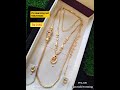 One gram gold forming mugappu chain combo set jewellery collection