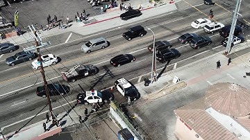 NIPSEY HUSSLE DRONE FOOTAGE of Marathon Store in 4K