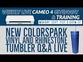 TRW Silhouette Cameo 4 Giveaway & FREE Live Training! ColorSpark Vinyl and Tumbler Q&A