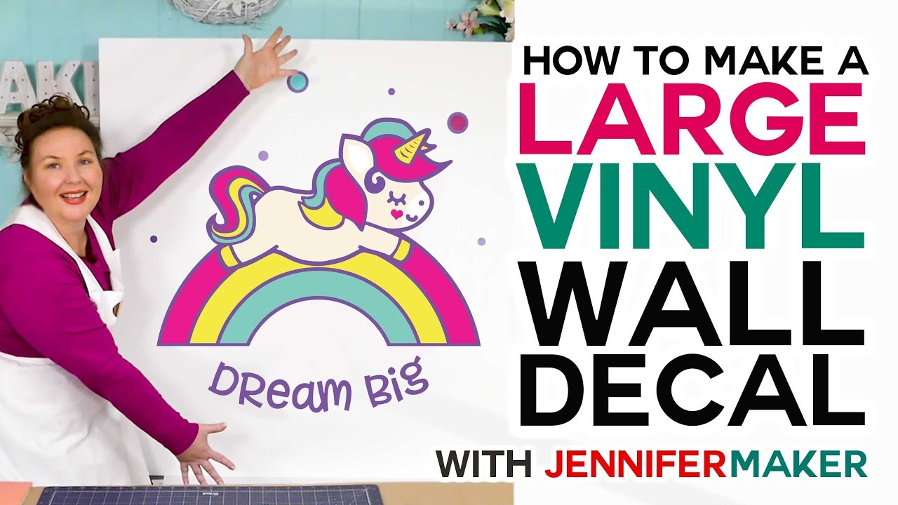 make a large vinyl wall decal how to cut larger than mat on a cricut youtube