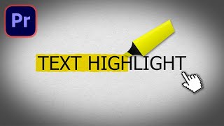 How To Highlight Text In Adobe Premiere Pro