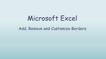 Applying Custom Borders in Excel