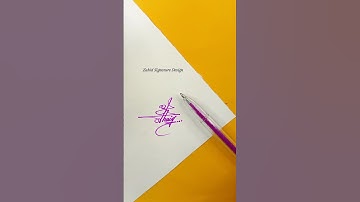 Sign your signature Zahid #shorts #signature #art #handwriting #calligraphy