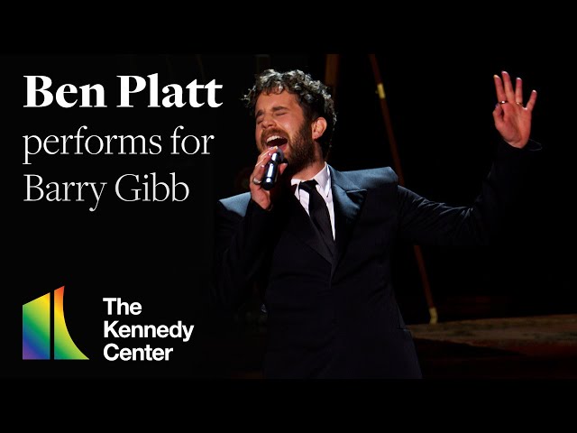 Ben Platt performs Nights on Broadway for Barry Gibb | 2023 Kennedy Center Honors class=