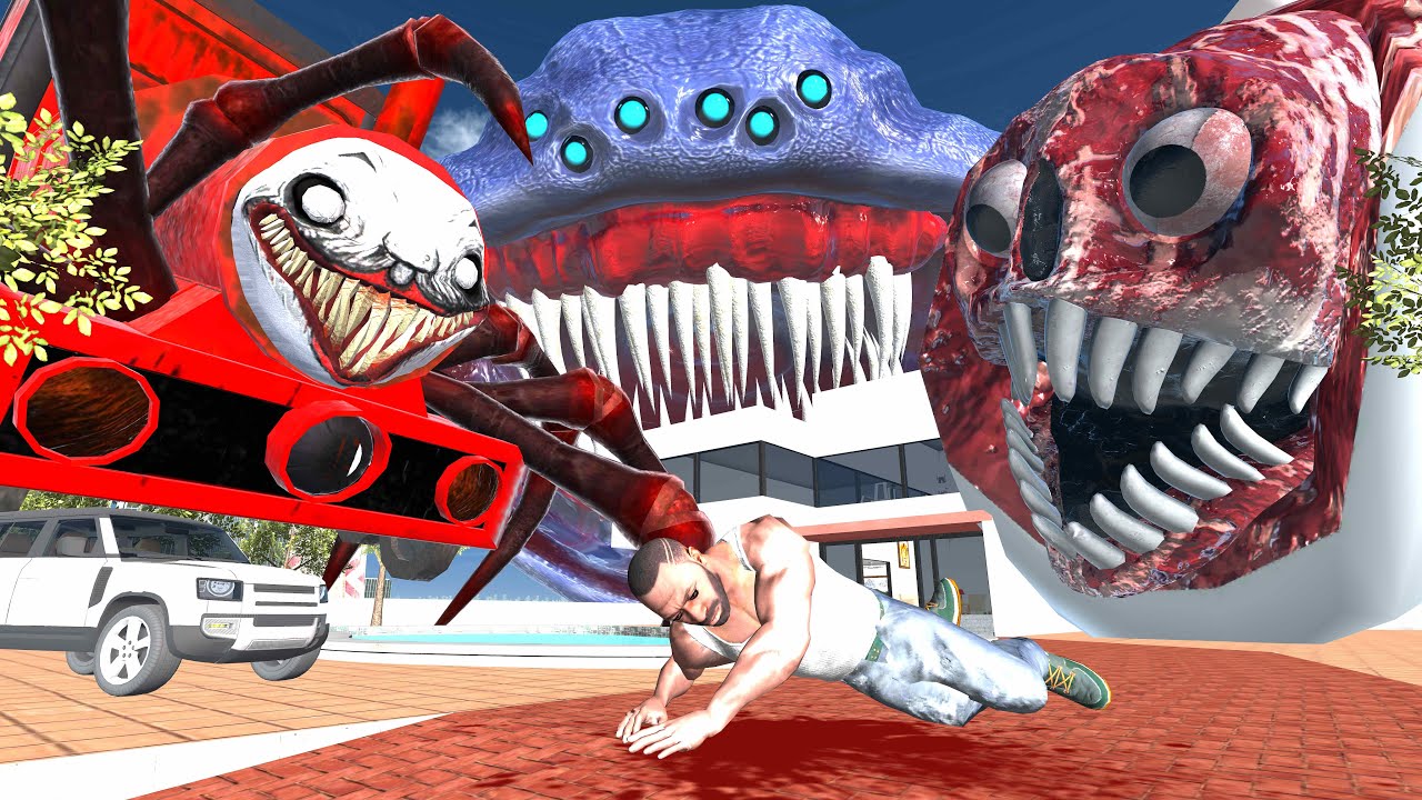 Franklin VS All Monsters In Indian Bikes Driving 3D