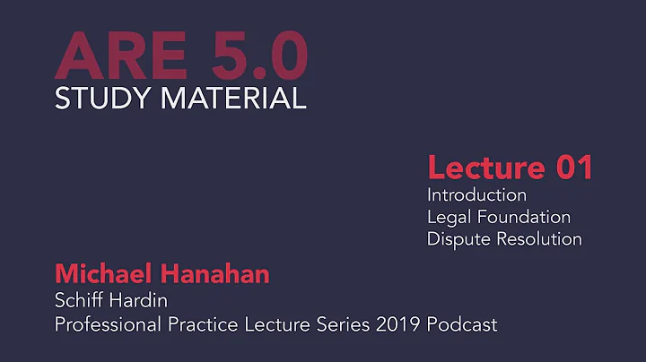 Michael Hanahan - Lecture 01 - Introduction, Legal...