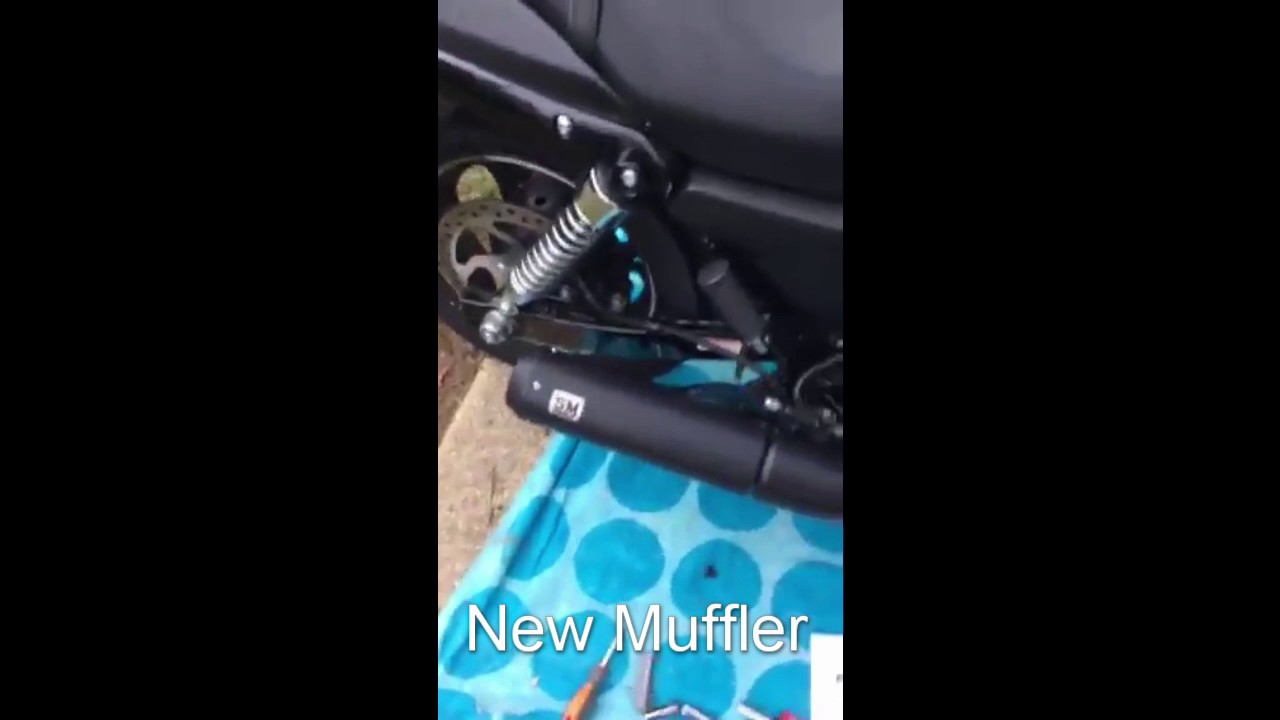 Before After Speed Merchant Slip On Muffler  For Harley  