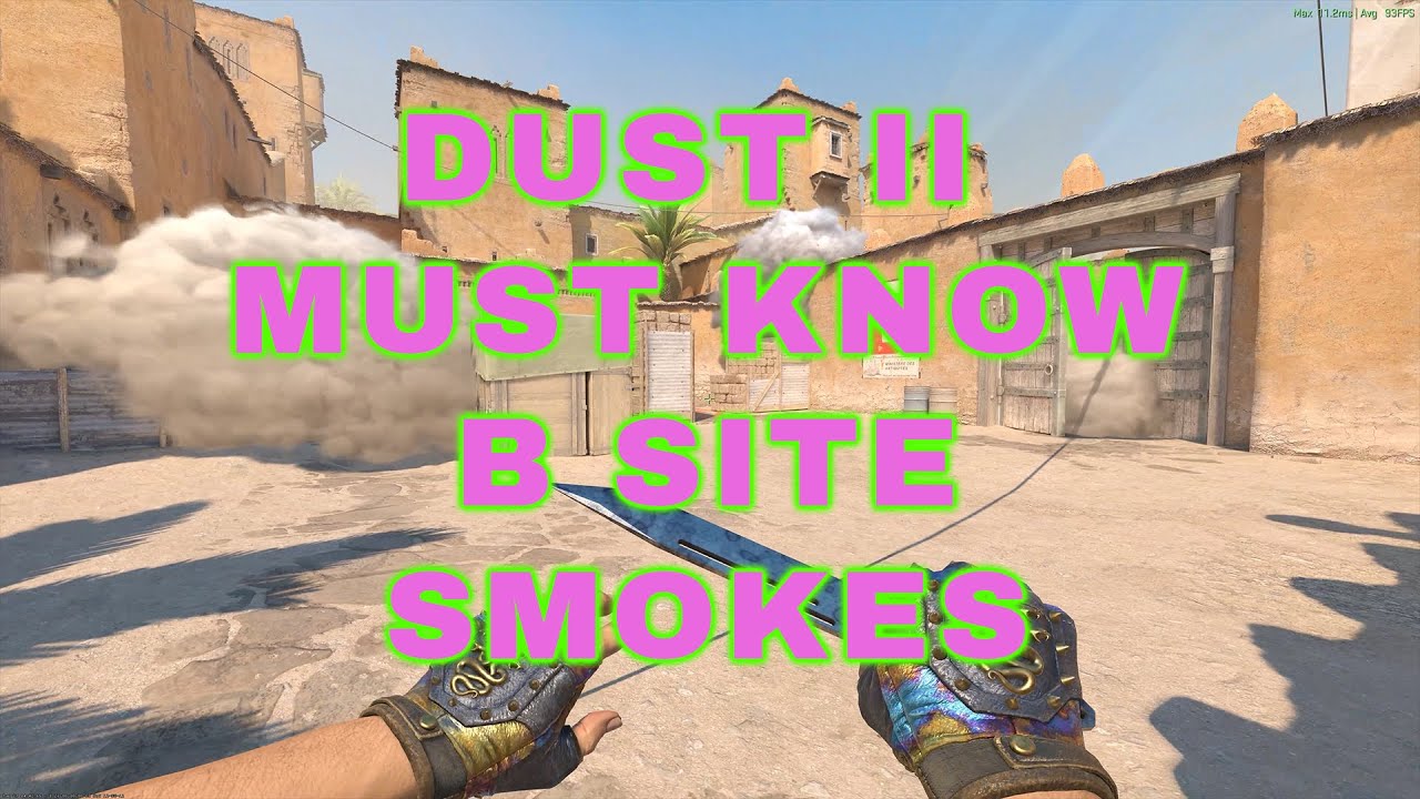 CS2 | 3 MUST-KNOW B-site smokes on DUST II - YouTube