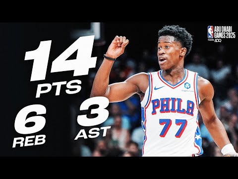 VJ Edgecombe GOT BUSY In His Preseason Debut | NBA ABU DHABI GAMES | October 2nd, 2025