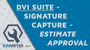 R.O. Writer DVI Suite - Signature Capture for Estimate Authorization