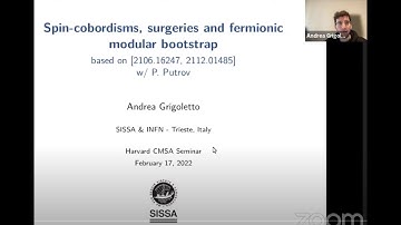Andrea Grigoletto- Spin-cobordisms, surgeries and fermionic modular bootstrap@Harvard CMSA 2/17/2022