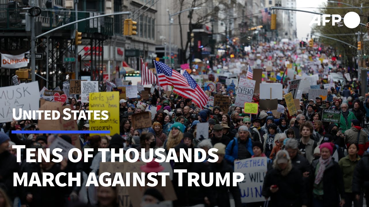 'Hands off' protests against Trump and Musk in New York and Washington | AFP
