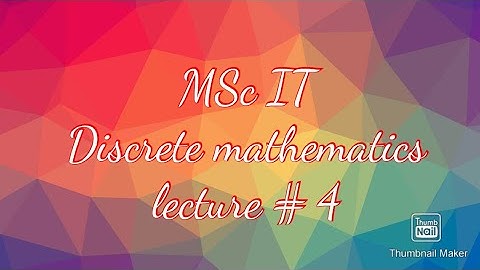 MSc IT Discrete mathematics ( lectures #4) ( Logical Equivalences)