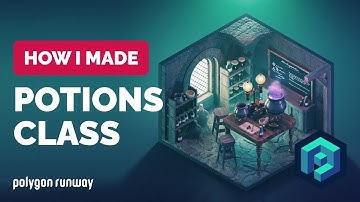 Potions Class in Blender 3.1 - 3D Modeling Process | Polygon Runway