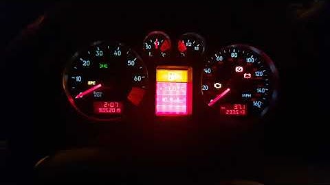 Audi TT 8N Instrument cluster output test