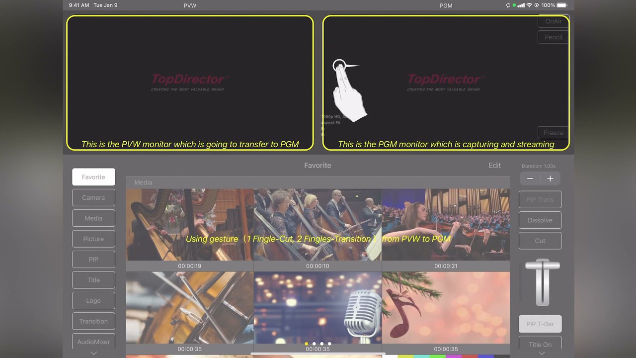 A brief tutorial of TopDirector App