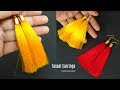 Tassel earrings | How to make silk thread Tassel earrings at home | step by step | jewellery making