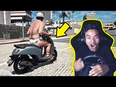 GTA 5 Mods Indonesia TREVOR DAN SCOOPYNYA TANPA BAJU JADI OJOL