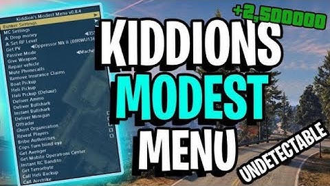 NEW BEST GTA 5 MOD MENU | KIDDION
