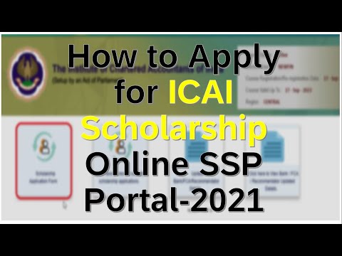 ICAI Scholarship- How to Apply Step by Step Online at SSP Portal Correctly| Watch Video then Apply