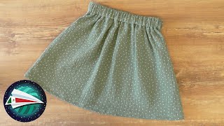Falda Para Niña Con Pretina Elástica Tutorial De Costura Sin Molde Aprende Costura