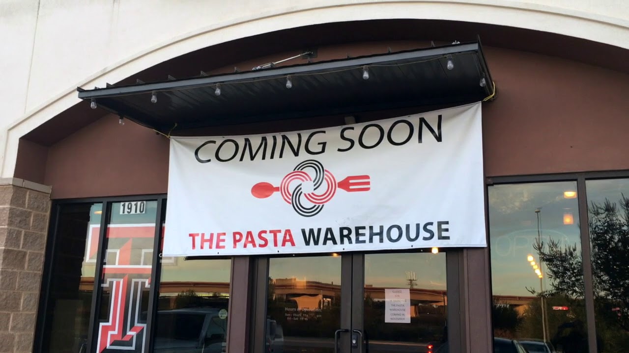 The Pasta Warehouse Set to Open in Lubbock YouTube