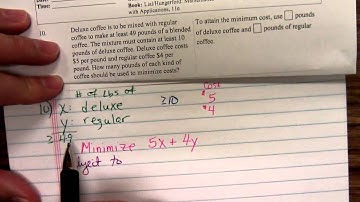 Math 1324 Applications of Linear Programming Graphical Method