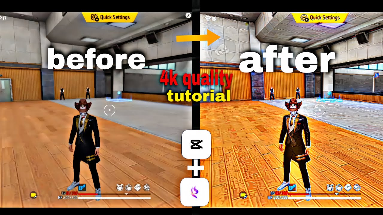 Free Fire 4k quality tutorial on Android🔥
