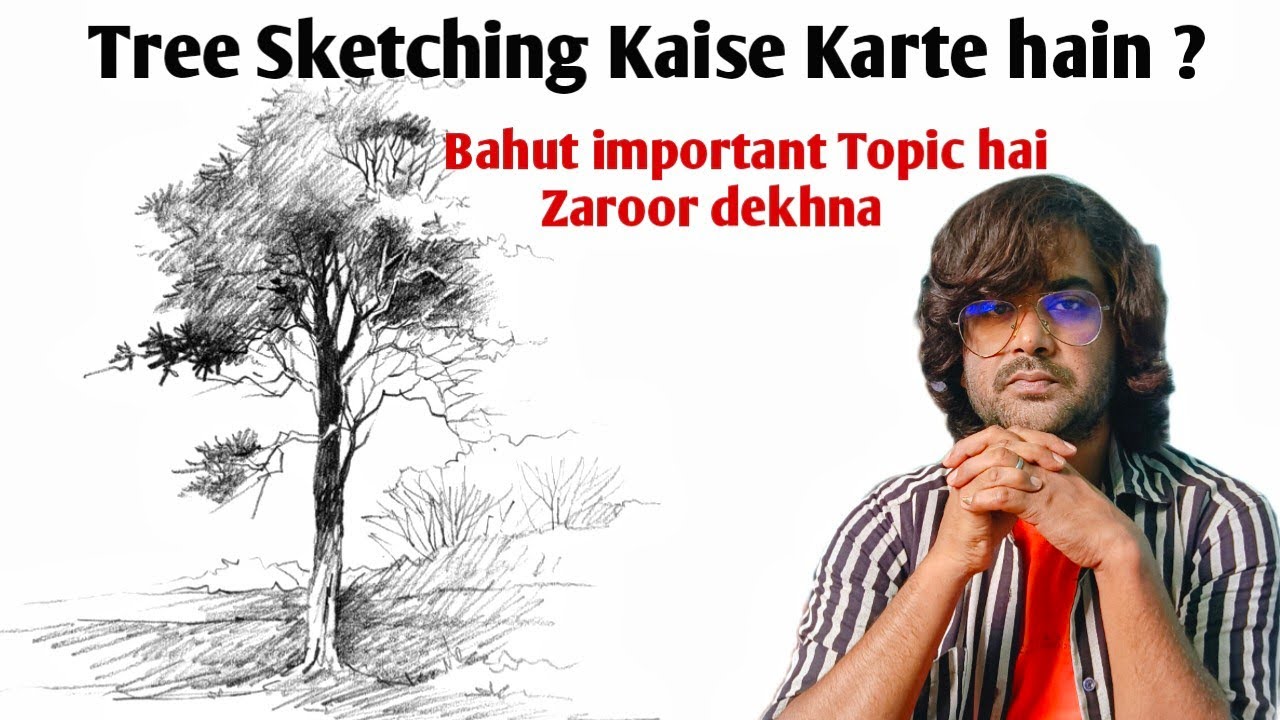 Tree Scatching Tree Sketching | How to tree Sketching #Rapidsketch #tree - YouTube