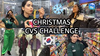 🇰🇷MYSTERY COLOR CVS CHALLENGE: shopping in the snow ❄️