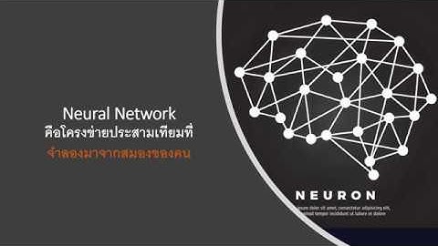 โครงข่ายประสาทเทียม Neural Network